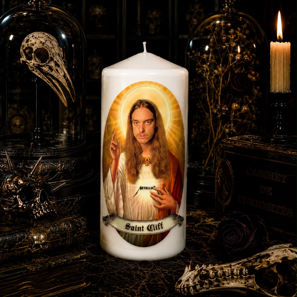 Handmade Saint Cliff Burton Candle