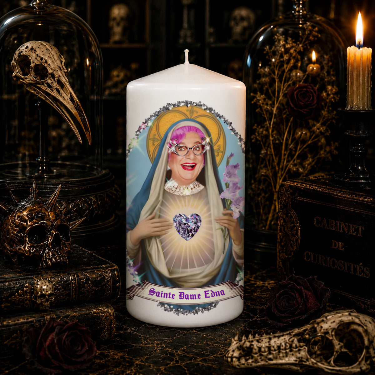 Bougie artisanale Sainte Dame Edna