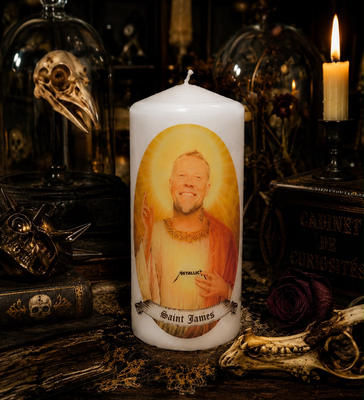 Handmade candle Saint James Hetfield