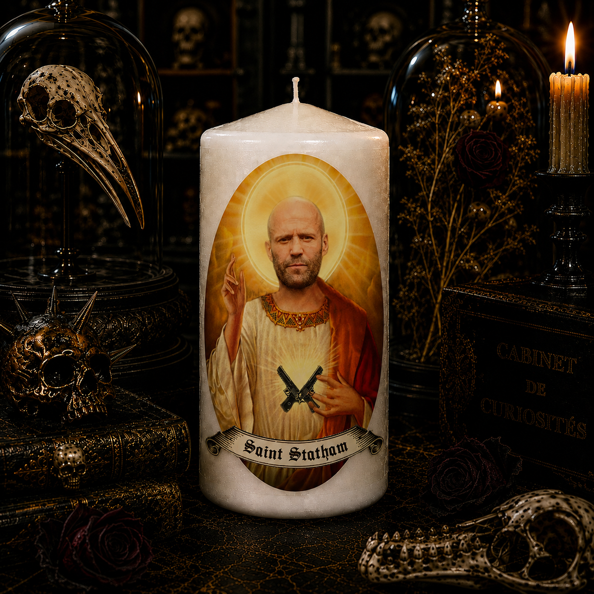 Bougie artisanale Saint Jason Statham