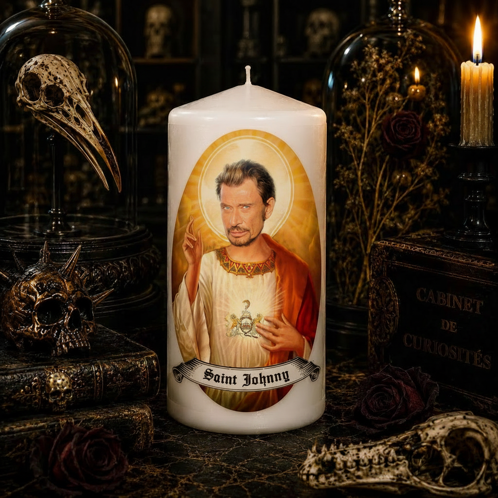 Bougie artisanale Saint Johnny Hallyday