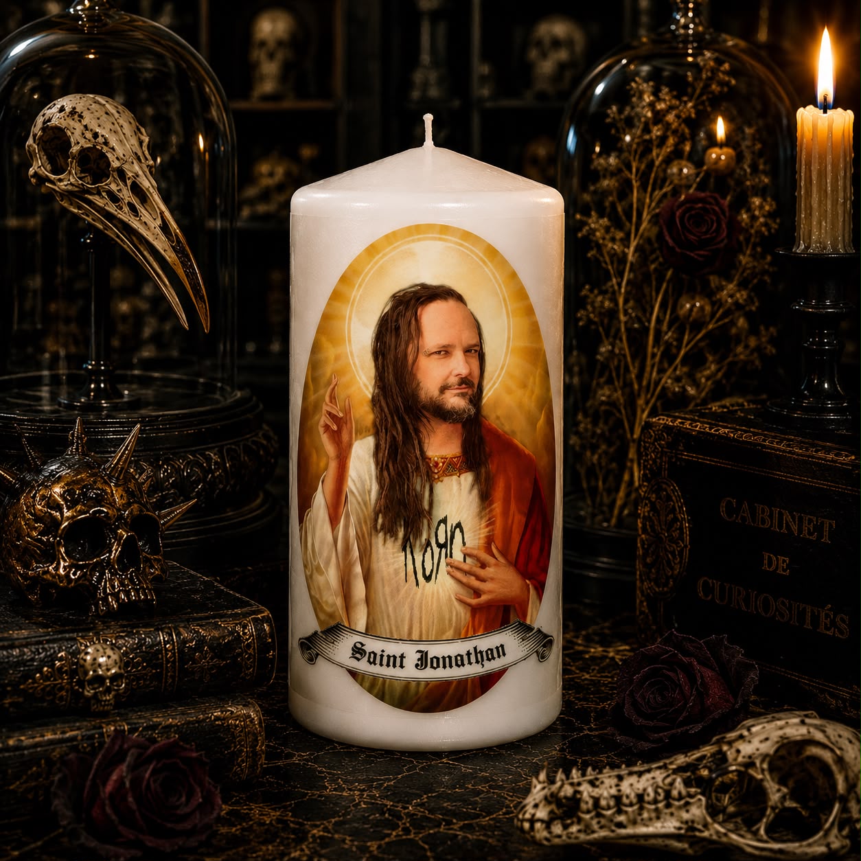Handmade candle Saint Jonathan Davis