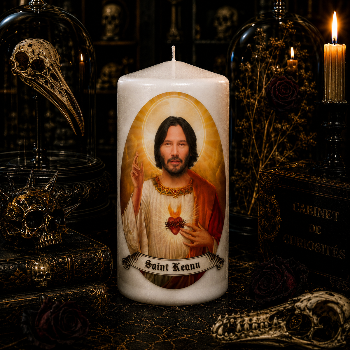Bougie artisanale Saint Keanu Reeves