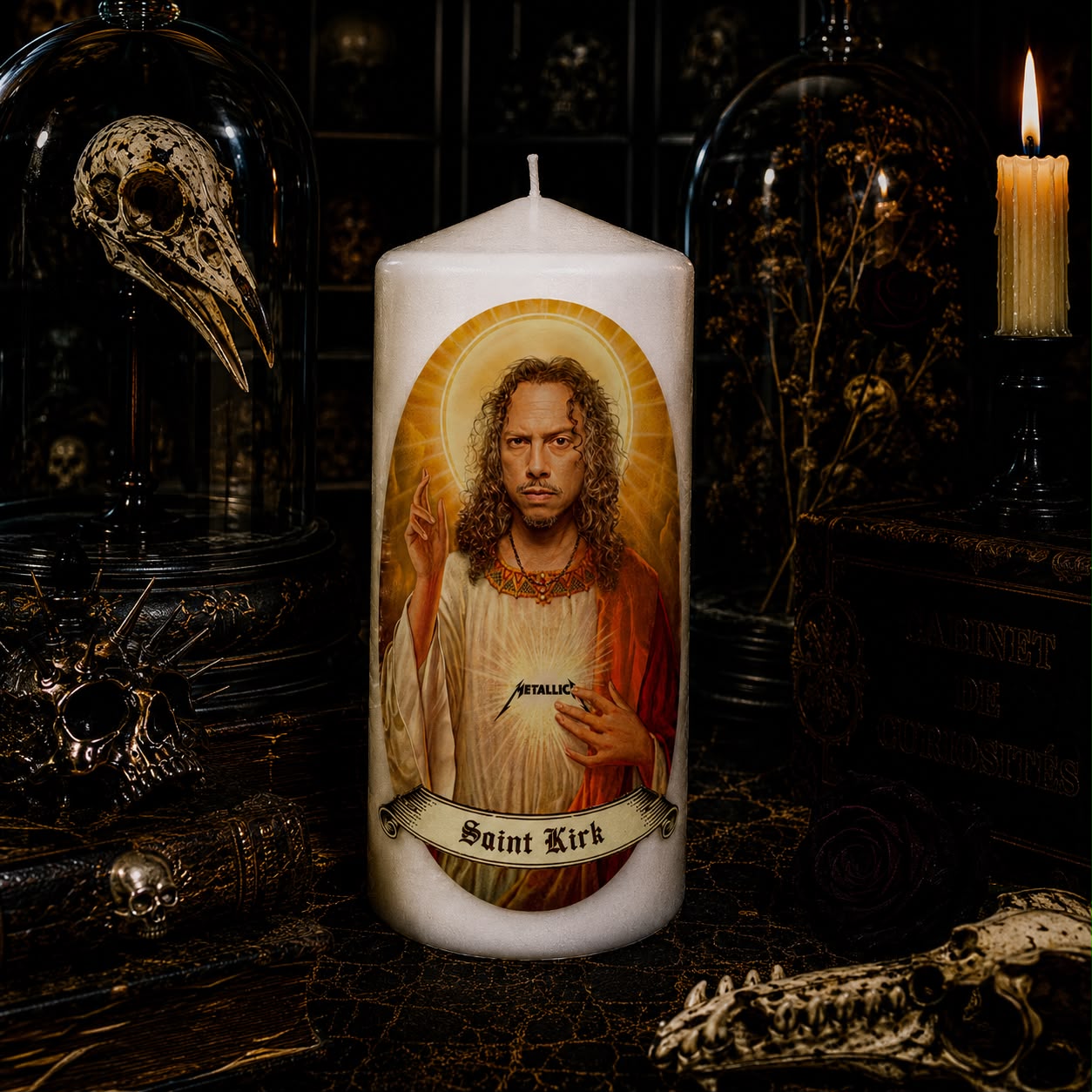 Kirk Hammett handcrafted candle