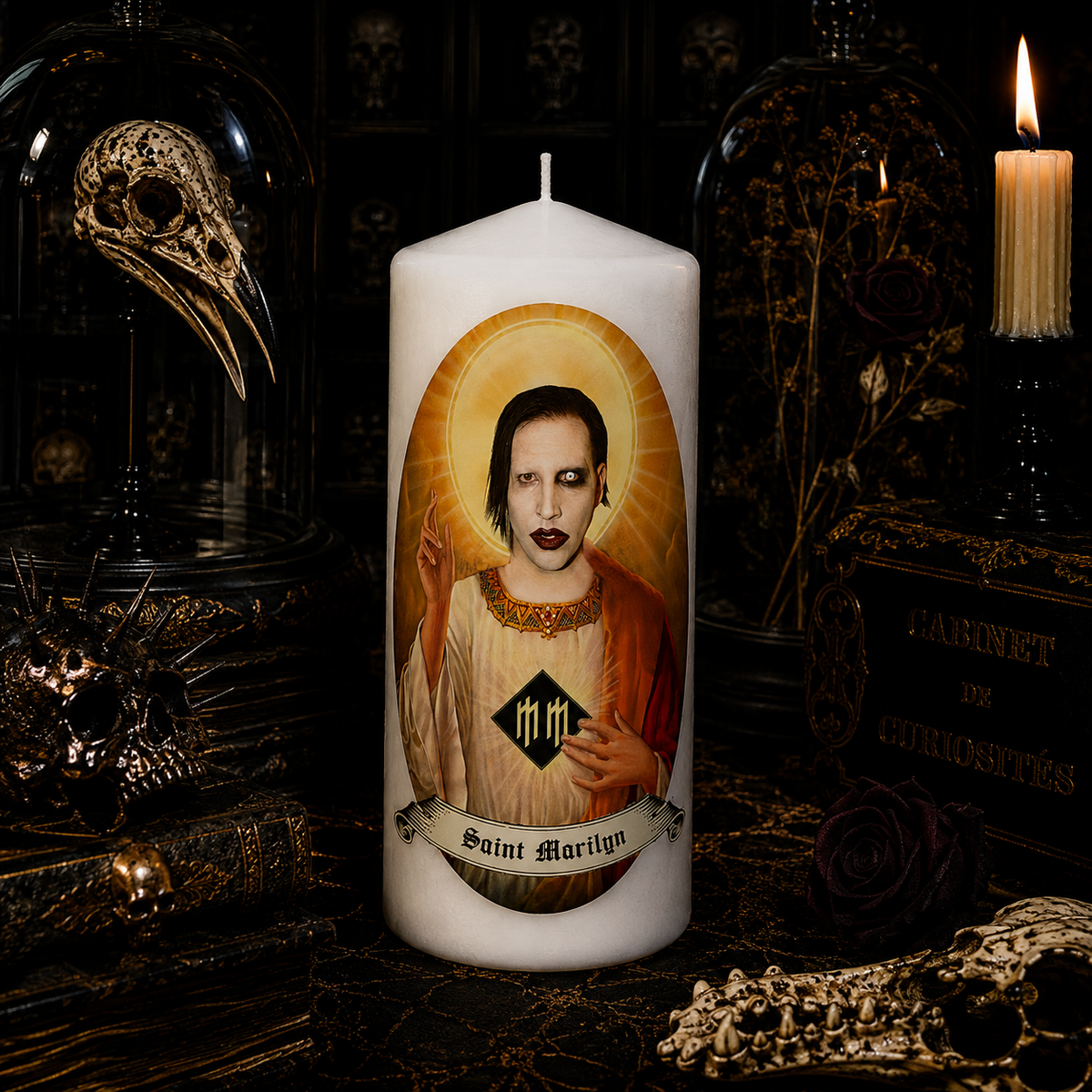 Handmade Candle Saint Marilyn Manson