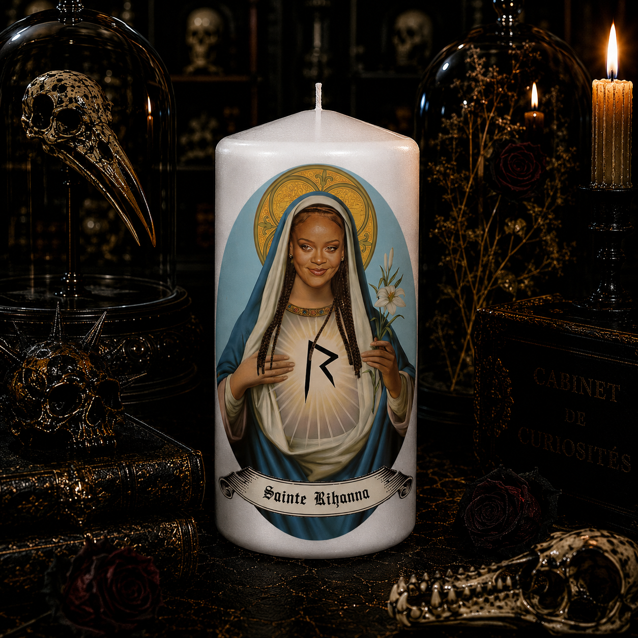 Bougie artisanale Sainte Rihanna