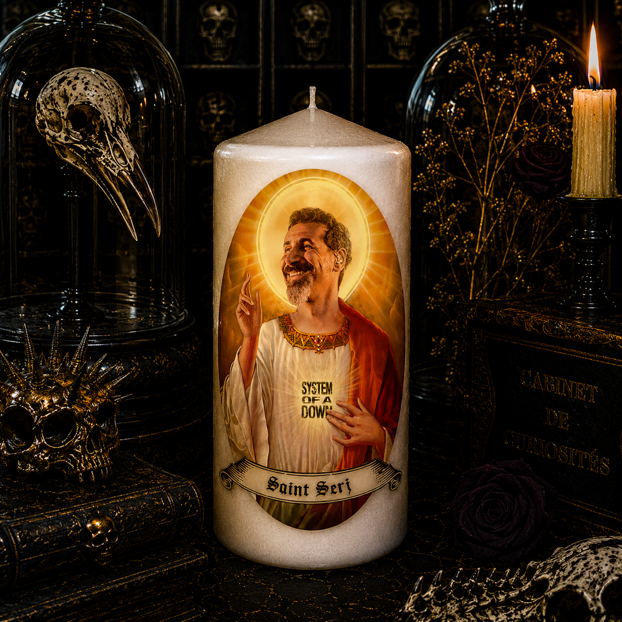 Saint Serj Tankian handmade candle